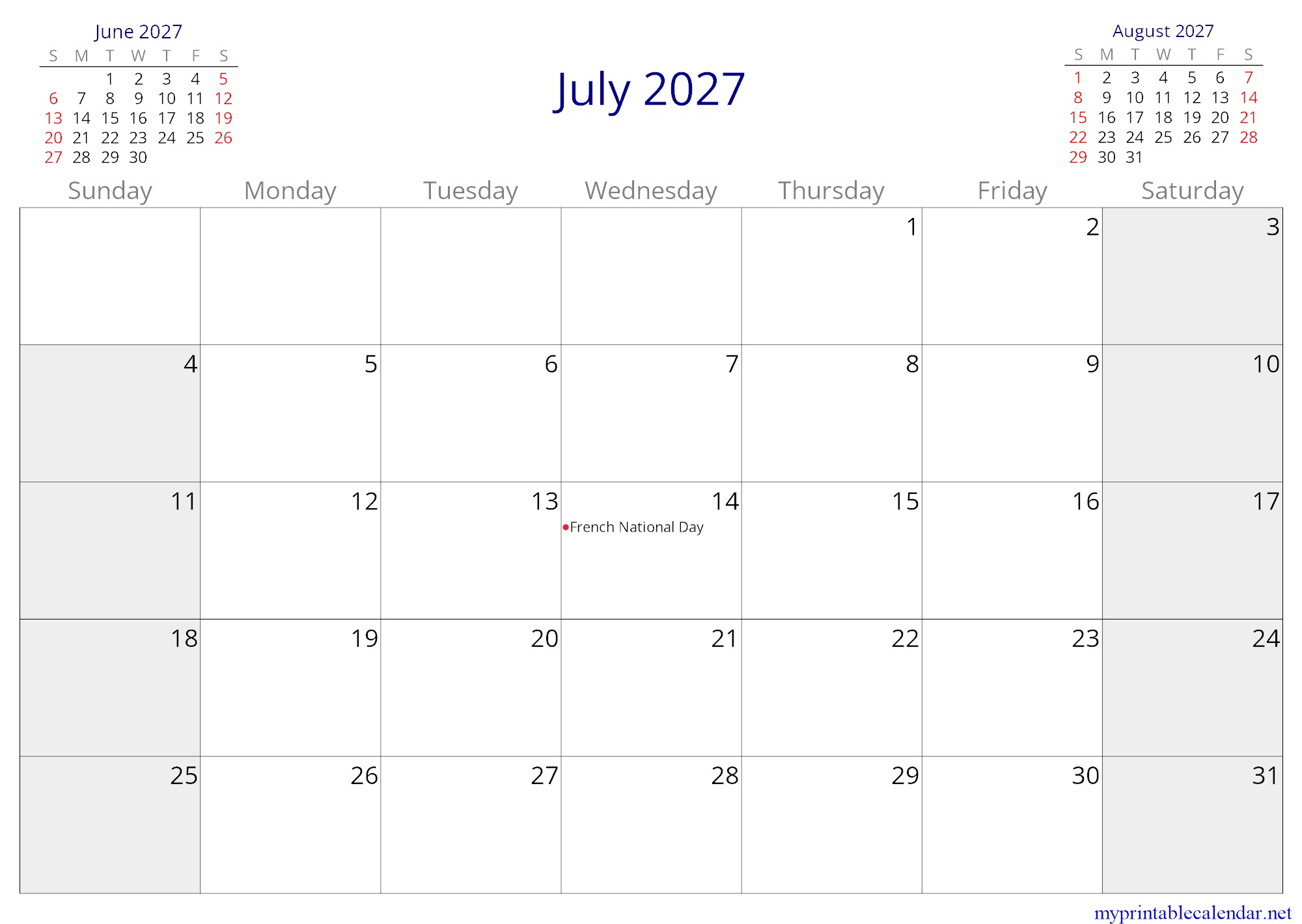 July 2027 monthly calendar, New Caledonia, in English jpg