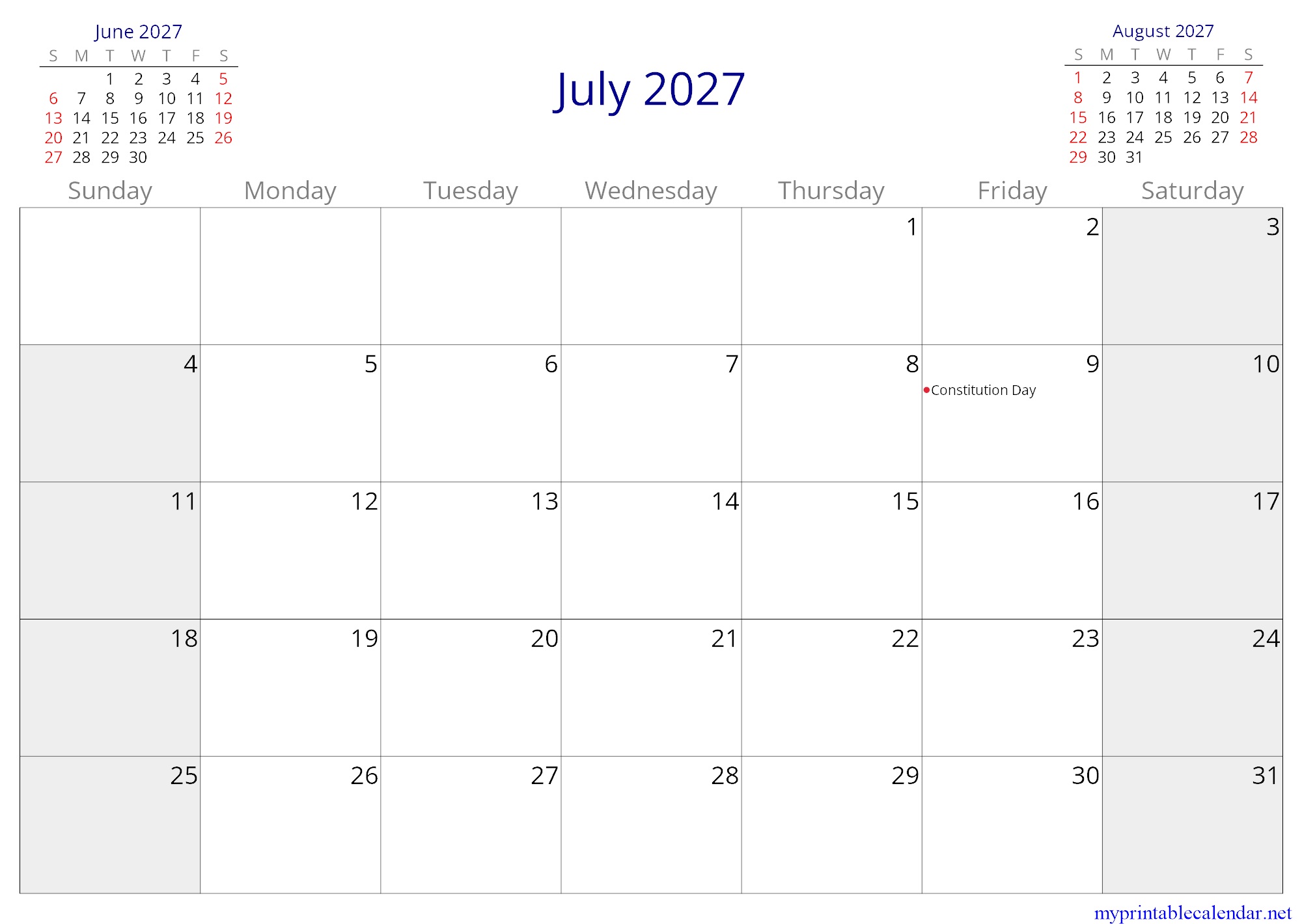 July 2027 monthly calendar, Palau, English (US, CA) jpg