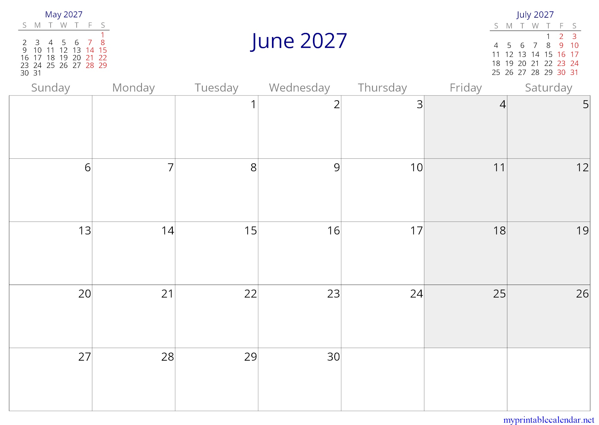 June 2027 monthly calendar, Bangladesh, in English jpg