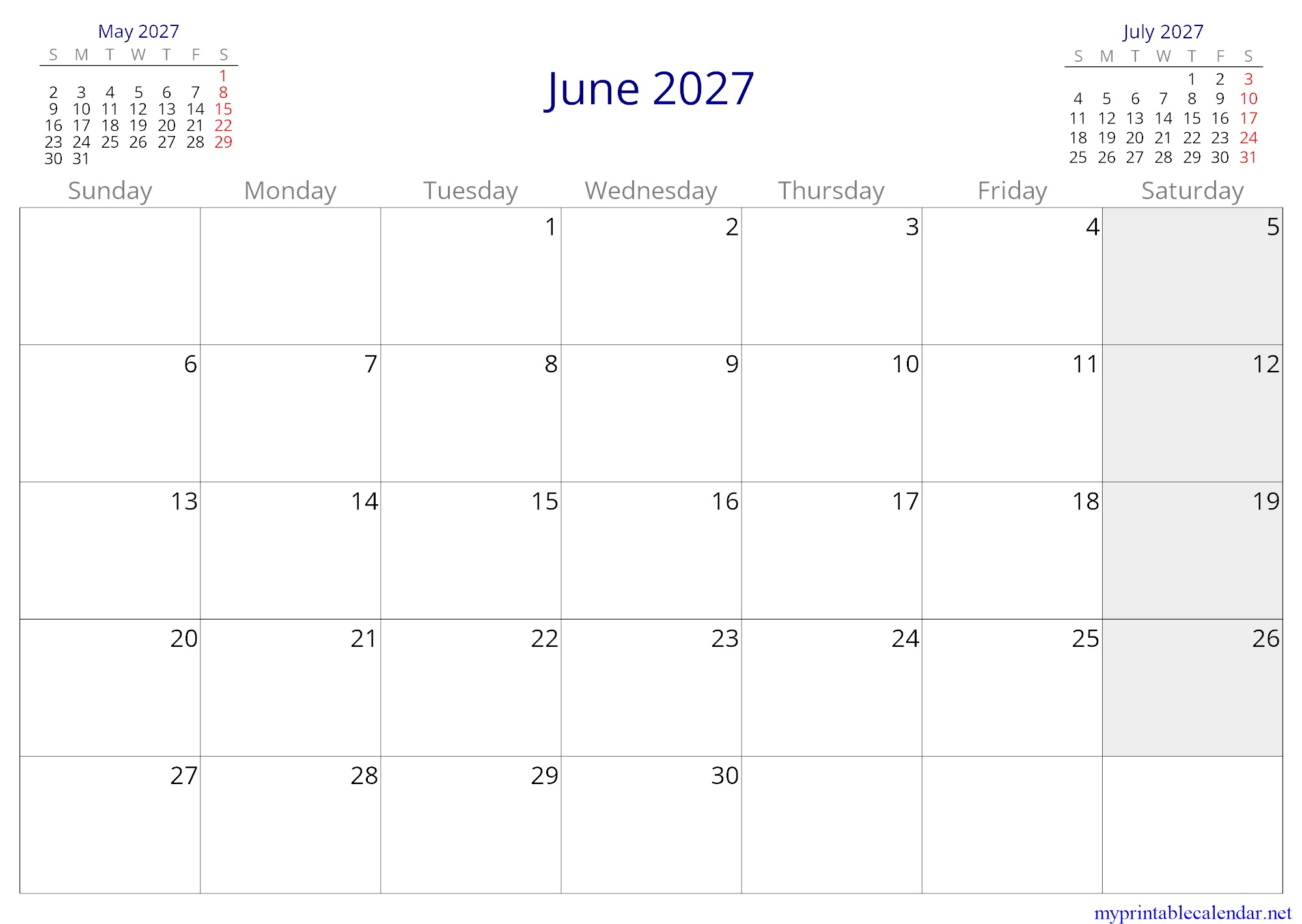 June 2027 monthly calendar, Nepal, English jpg