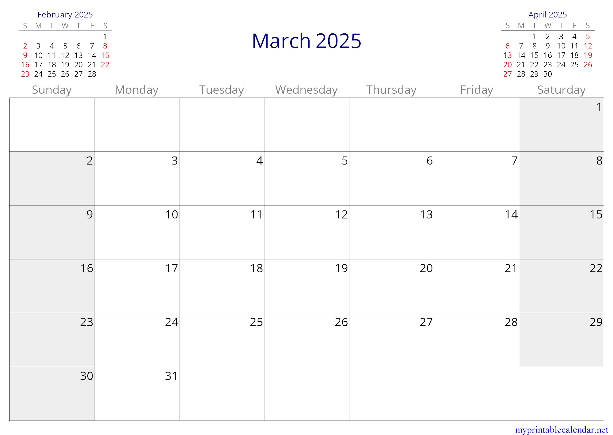 Calendar 2025 Zimbabwe 