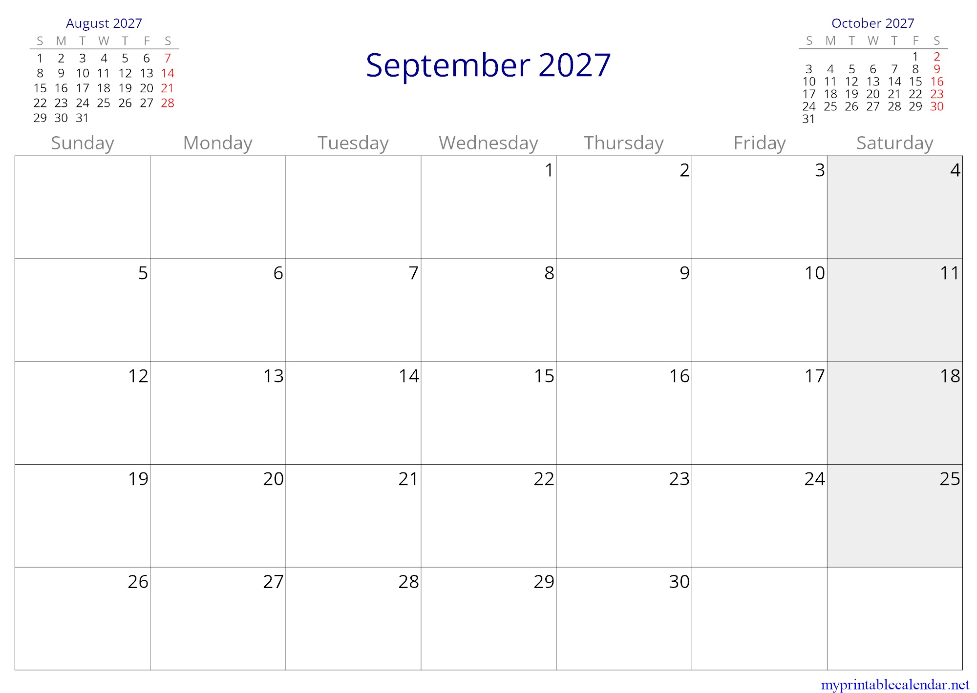 September 2027 monthly calendar, Nepal, English jpg