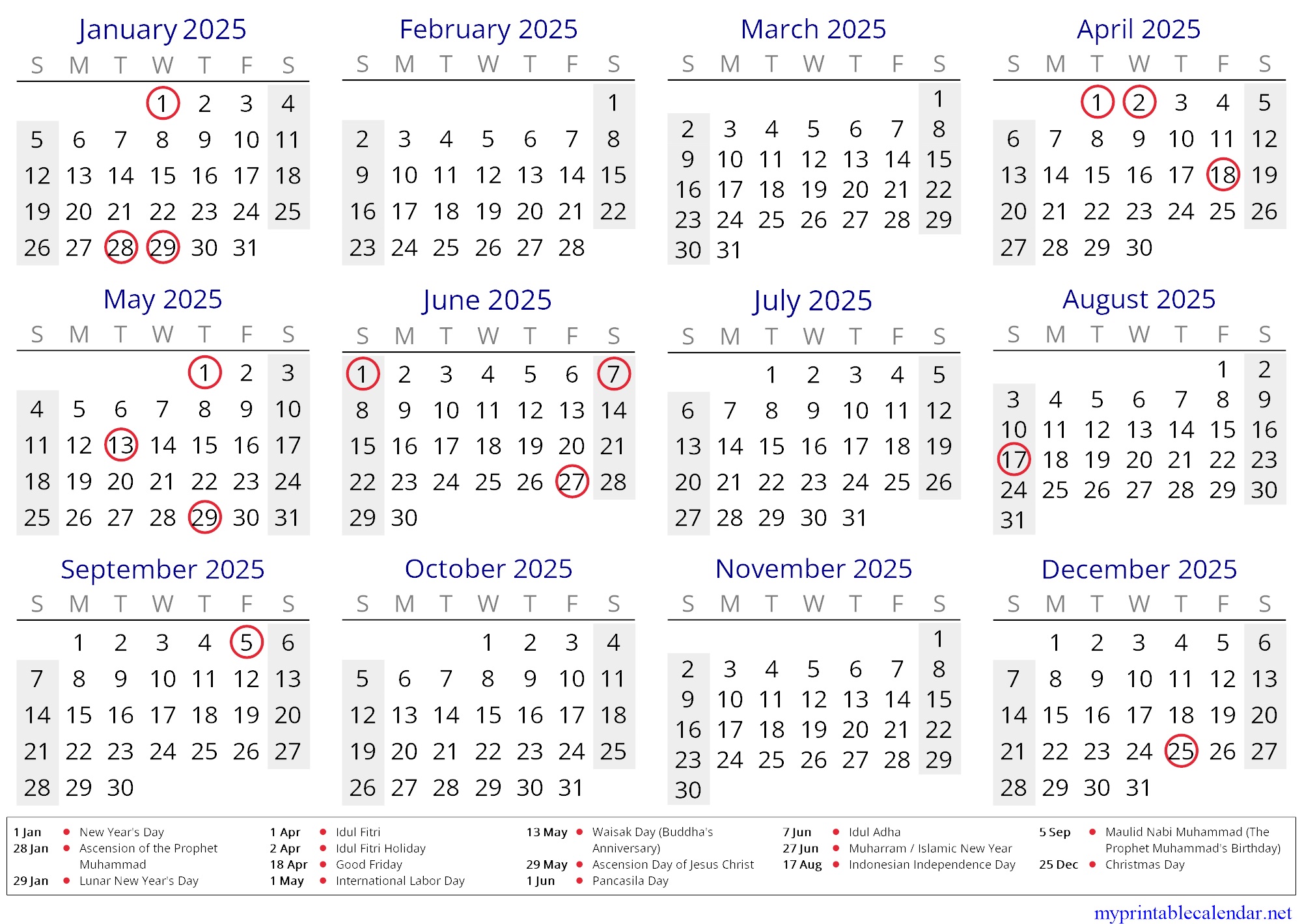 Printable Yearly July 2024 Calendar, Indonesia, Indonesian